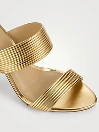 Asha Metallic Leather Mules