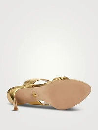 Asha Metallic Leather Mules