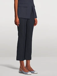 Cecile Denim Cap-Toe Slingback Pumps