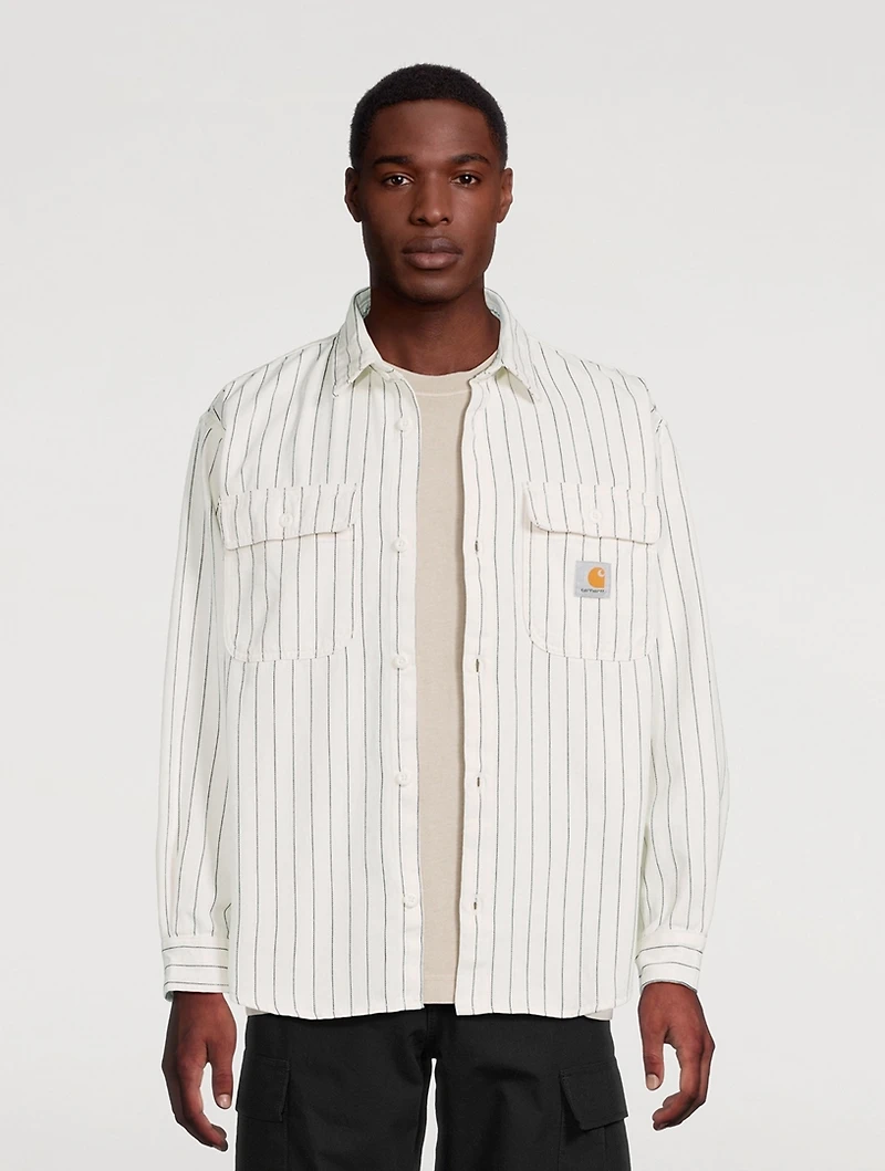 Hendry Striped Shirt Jacket