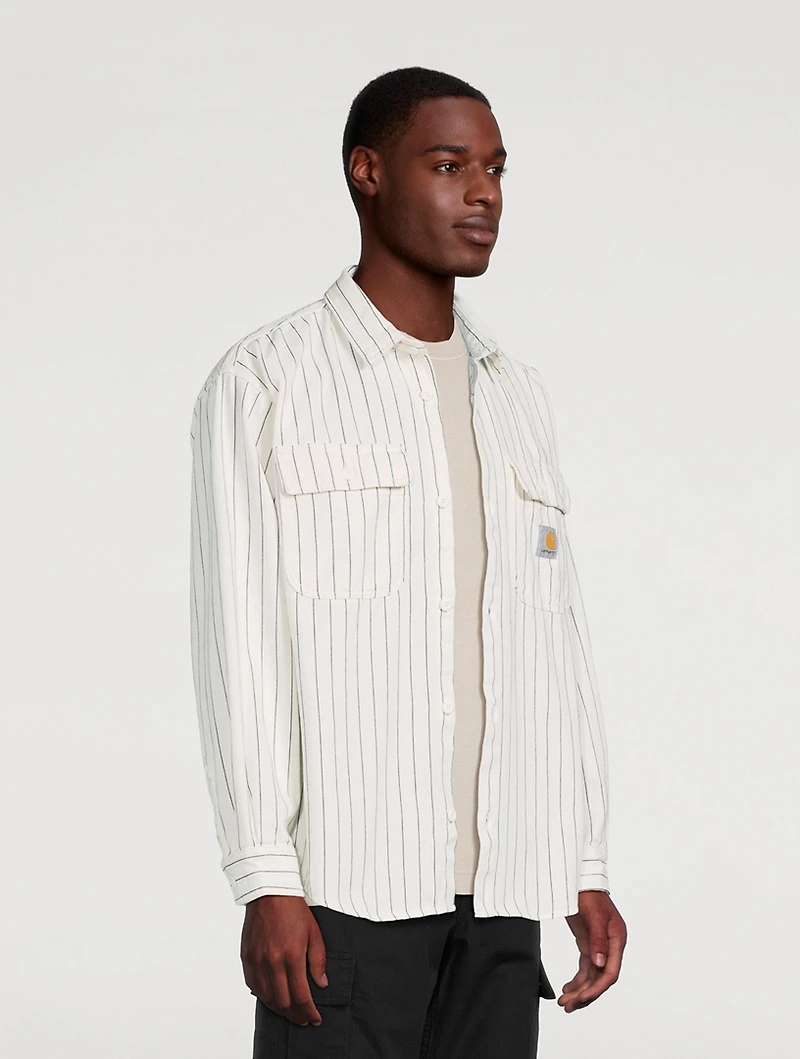 Hendry Striped Shirt Jacket