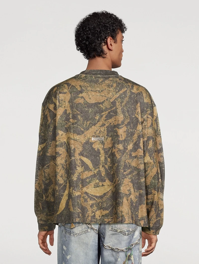 Relaxed Sweater Camouflage Print