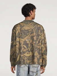 Relaxed Sweater Camouflage Print