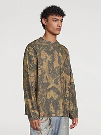 Relaxed Sweater Camouflage Print