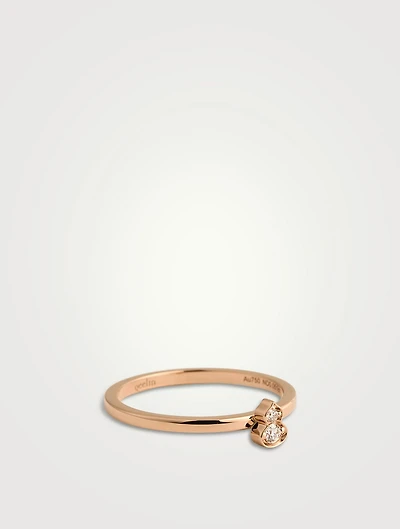 Wulu 18K Rose Gold Ring With Diamonds