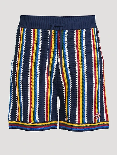 Striped Crochet Shorts