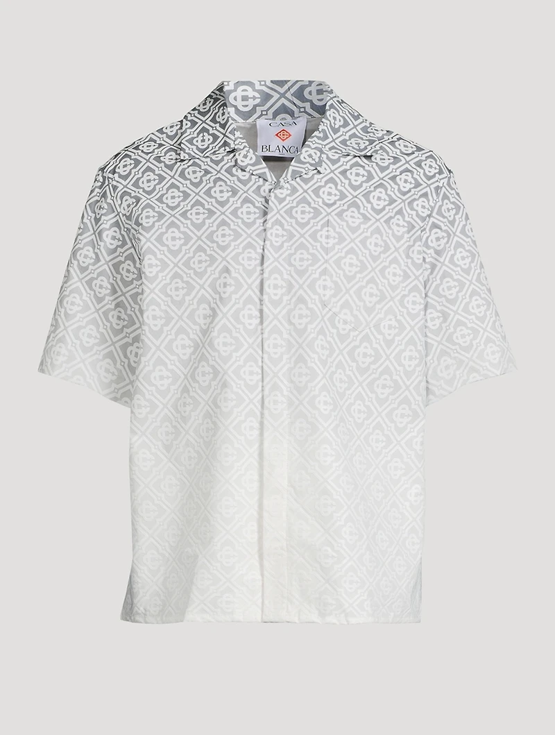 Gradient Monogram Short-Sleeve Shirt