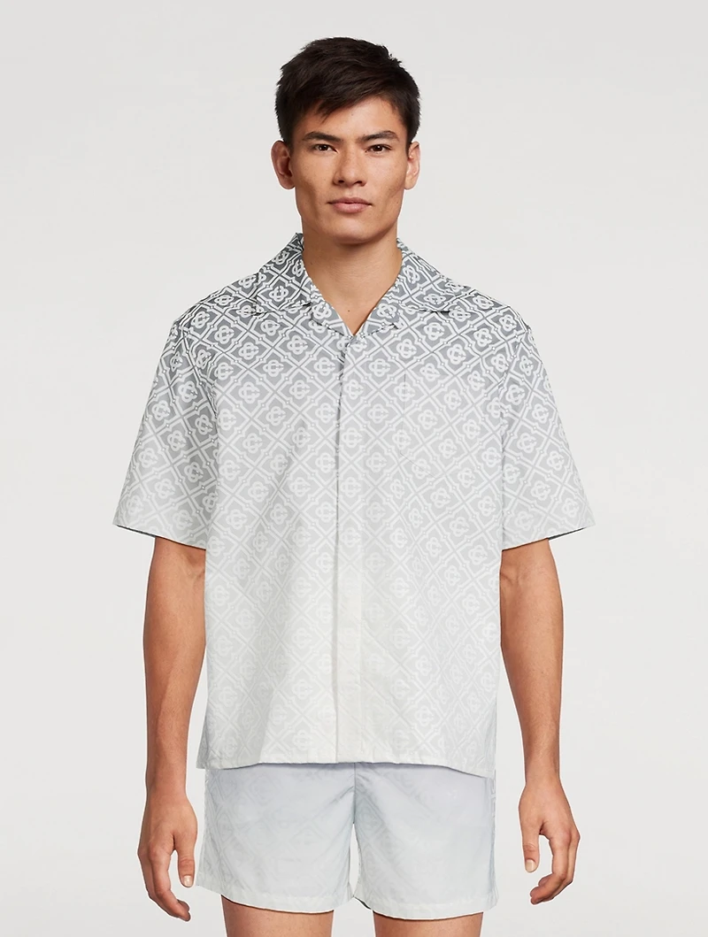 Gradient Monogram Short-Sleeve Shirt