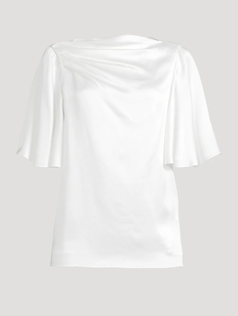 Draped Silk Blouse