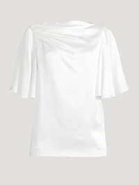 Draped Silk Blouse