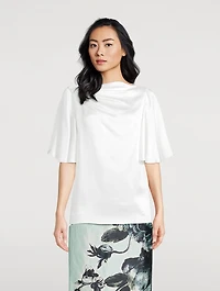 Draped Silk Blouse