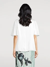 Draped Silk Blouse