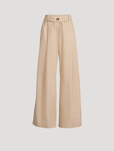 Belted Wide-Leg Trousers