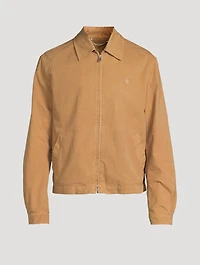 Embroidered Skull Zip Jacket