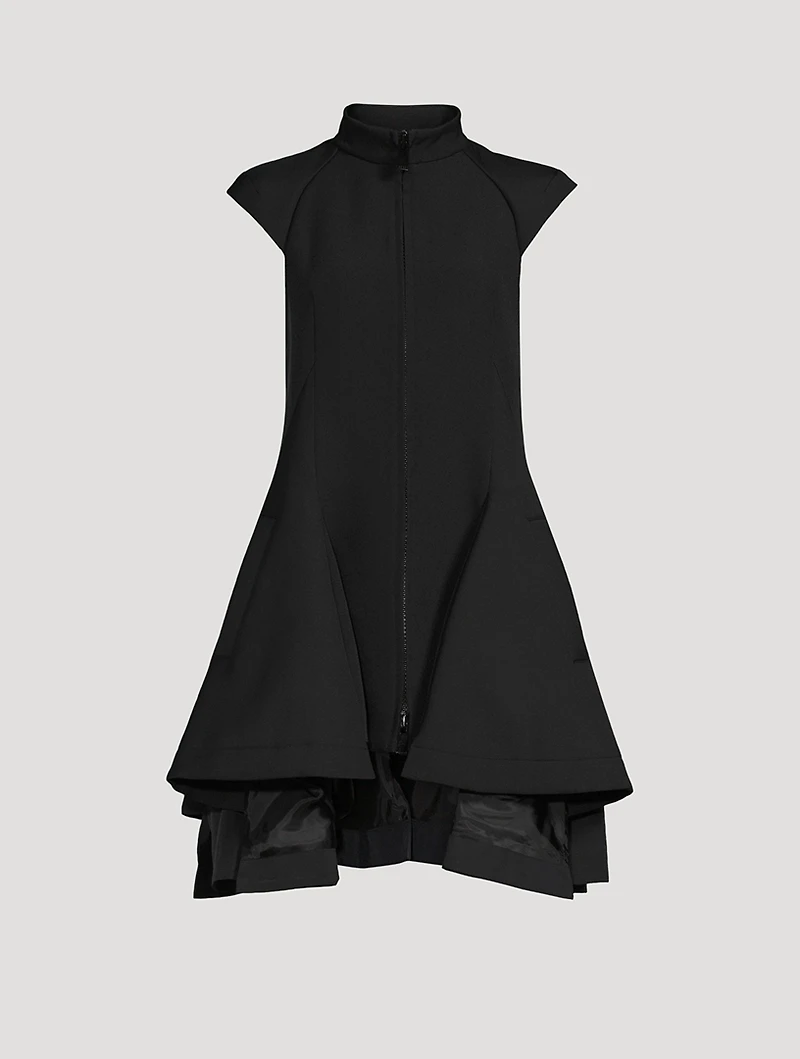 Zip-Front Mini Dress