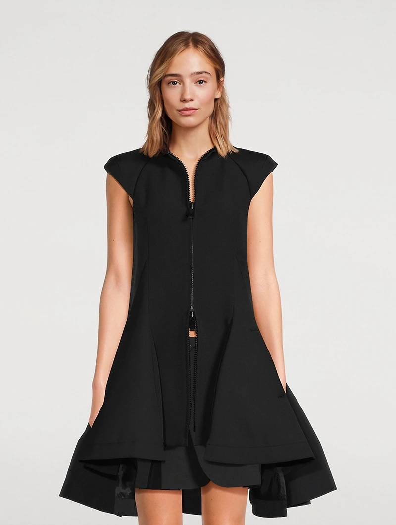 Zip-Front Mini Dress