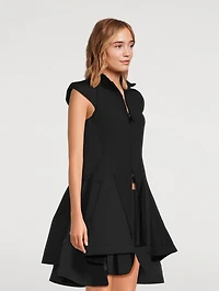 Zip-Front Mini Dress