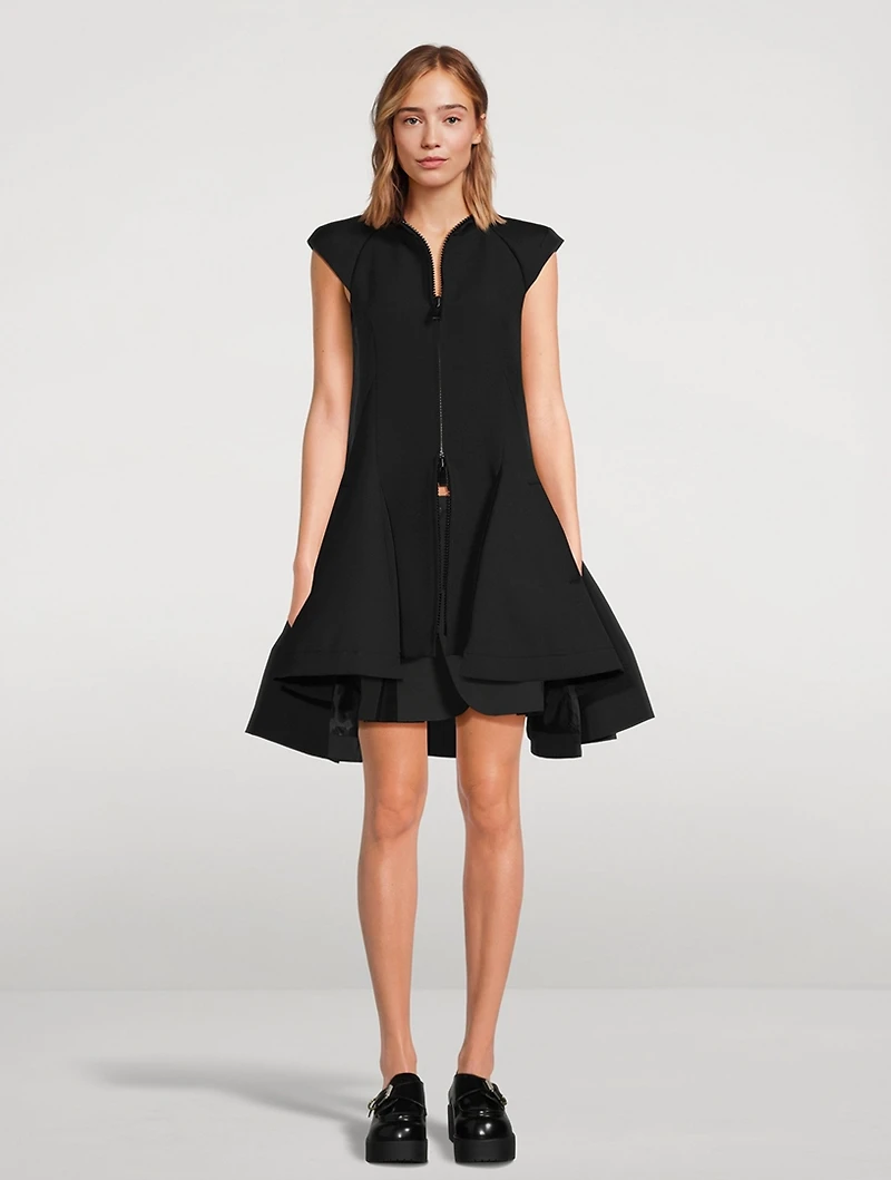 Zip-Front Mini Dress