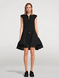 Zip-Front Mini Dress