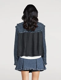 Denim And Tweed Mix Jacket