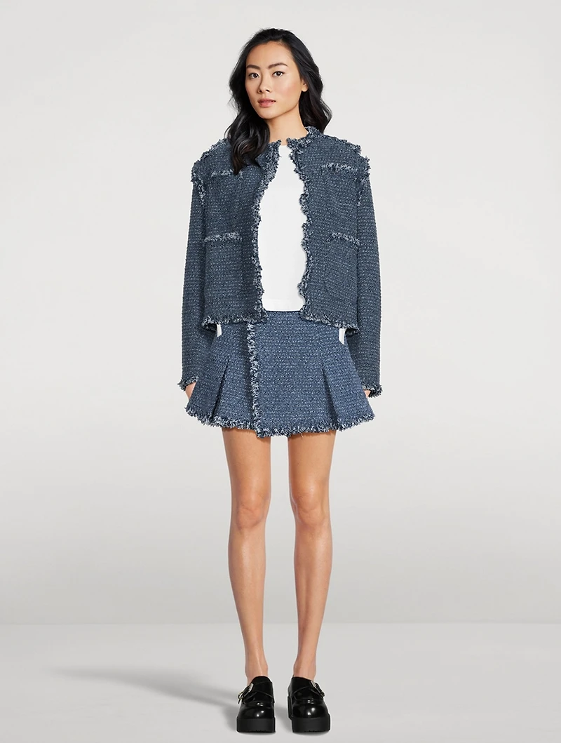 Denim And Tweed Mix Jacket