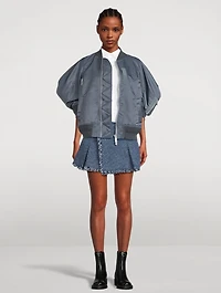 Denim And Tweed Mix Mini Skort