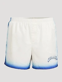 Blue Fade Monogram Swim Shorts
