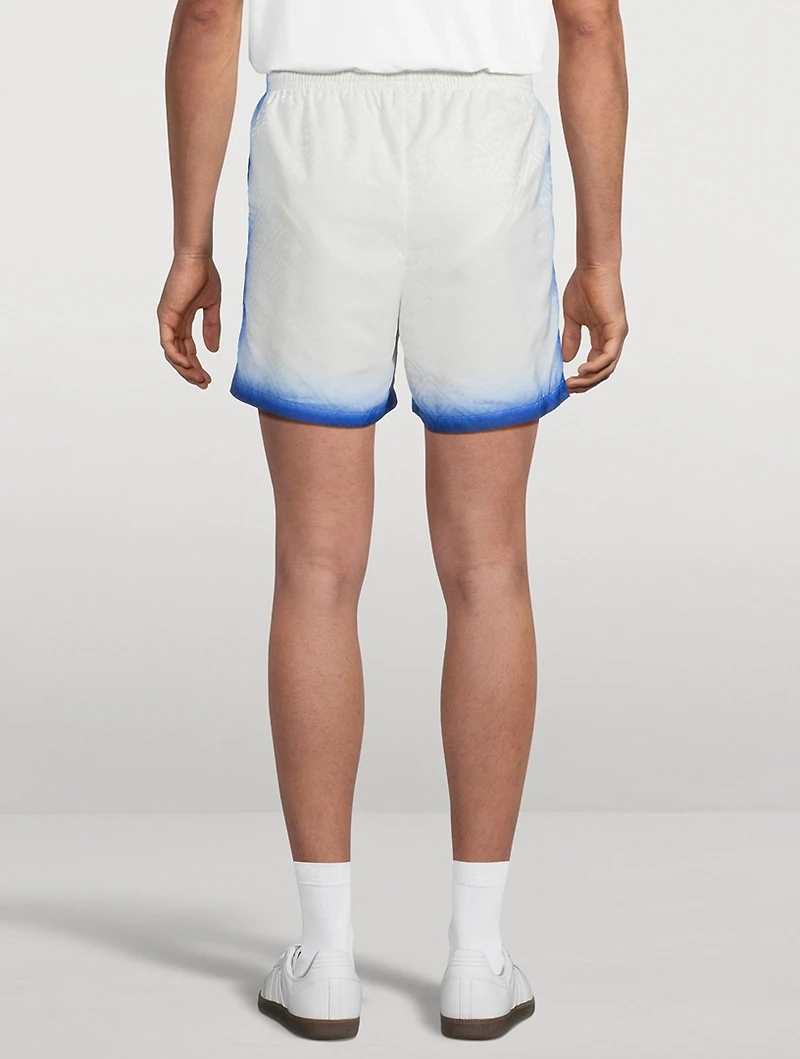 Blue Fade Monogram Swim Shorts