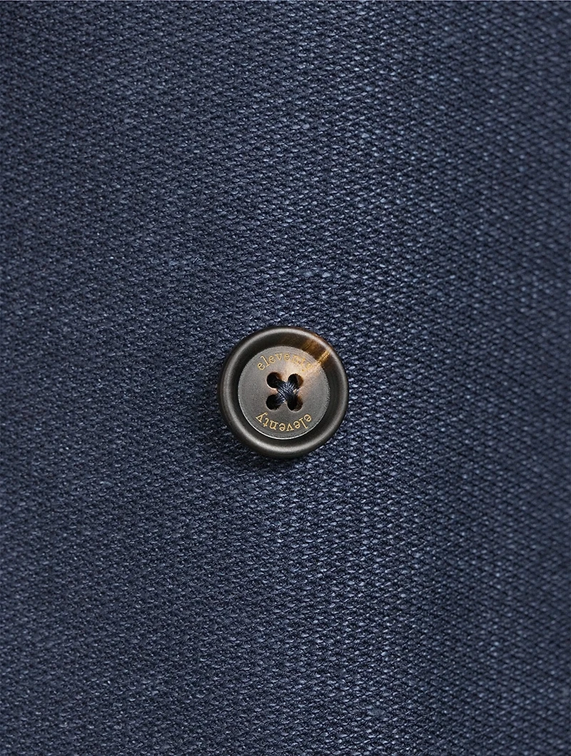 Cotton And Linen Double-Breasted Jacket