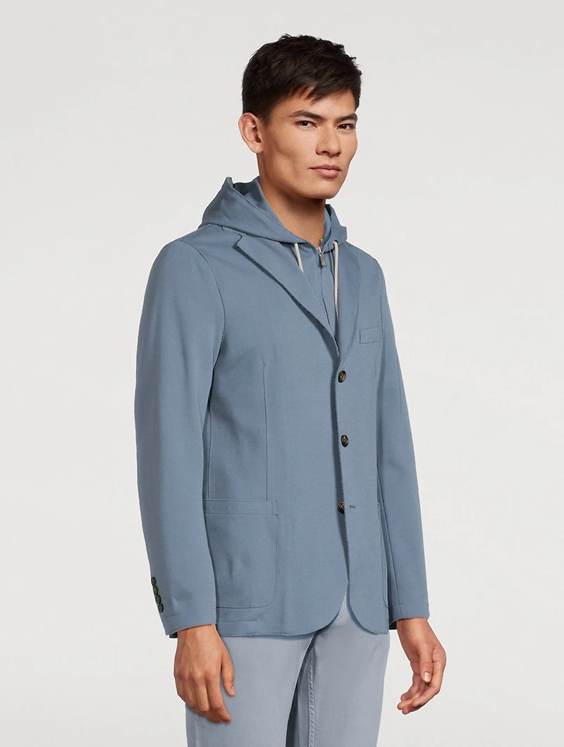 Laser-Cut Jacket With Removable Hood