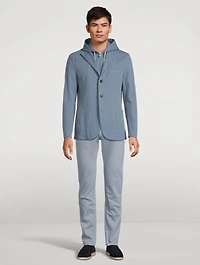 Laser-Cut Jacket With Removable Hood