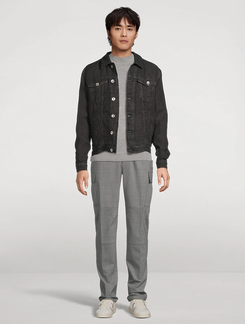 Linen Trucker Jacket