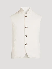 Linen And Cotton Reversible Vest