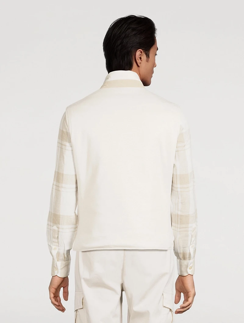 Linen And Cotton Reversible Vest