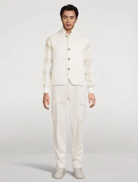 Linen And Cotton Reversible Vest
