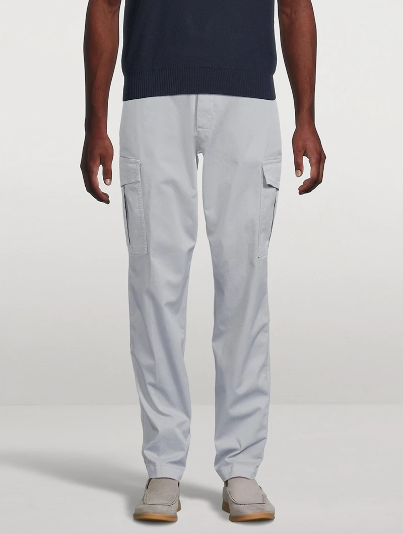 Stretch Cotton Cargo Pants
