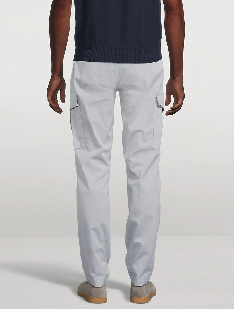 Stretch Cotton Cargo Pants