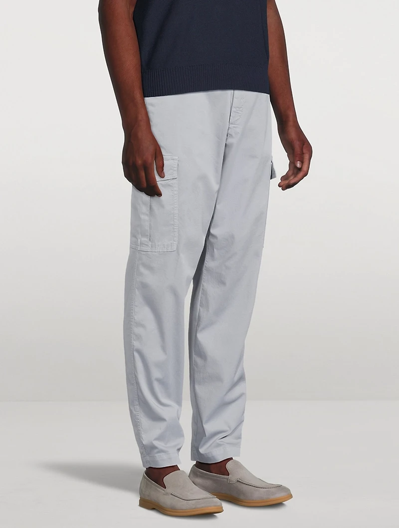 Stretch Cotton Cargo Pants