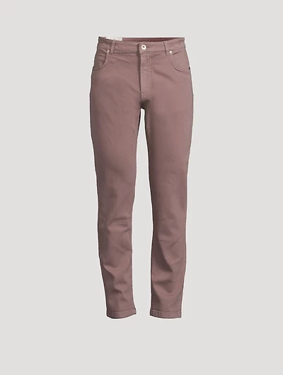 Stretch Denim Slim-Fit Pants