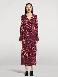 Rolana Trench Coat Abstract Spots Print