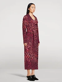 Rolana Trench Coat Abstract Spots Print