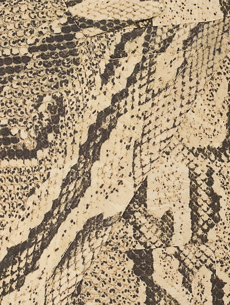 Beau Double-Breasted Blazer Snakeskin Print