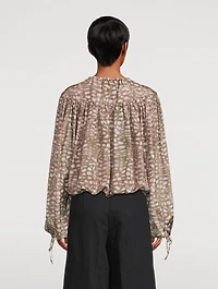 Catti Printed Silk Blouse