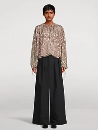 Catti Printed Silk Blouse