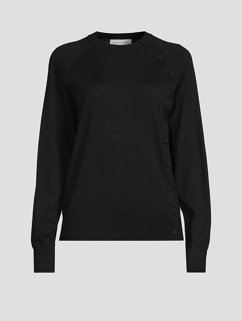 Torea Merino Wool Asymmetrical Cardigan