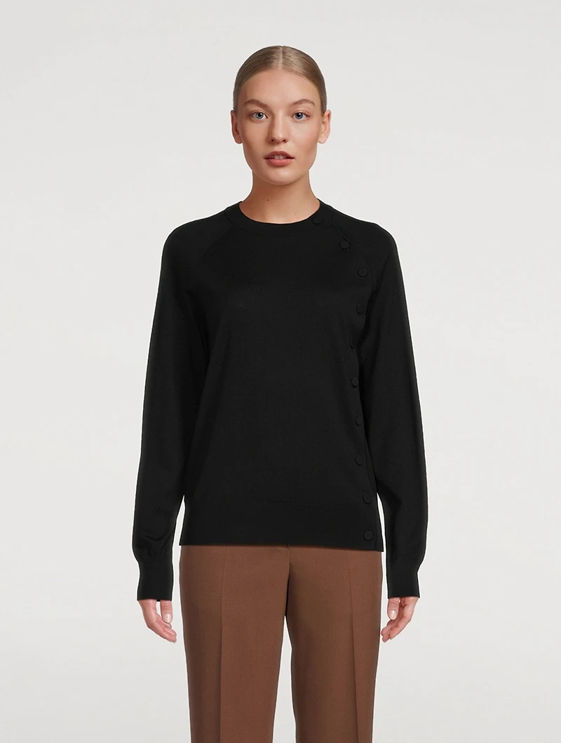 Torea Merino Wool Asymmetrical Cardigan