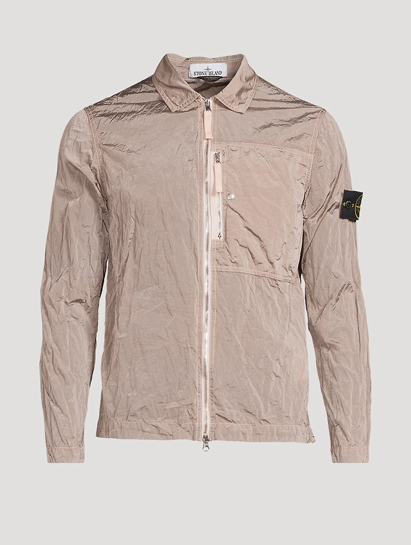 Nylon Metal Zip Overshirt