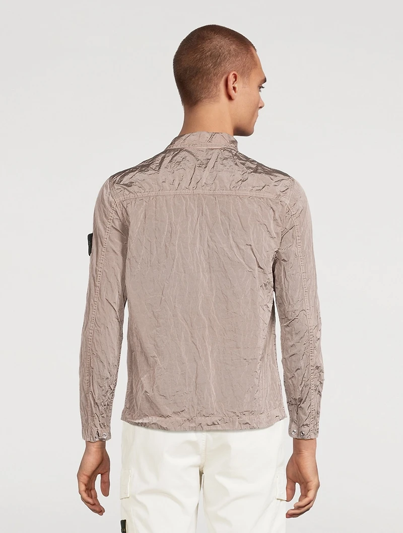 Nylon Metal Zip Overshirt