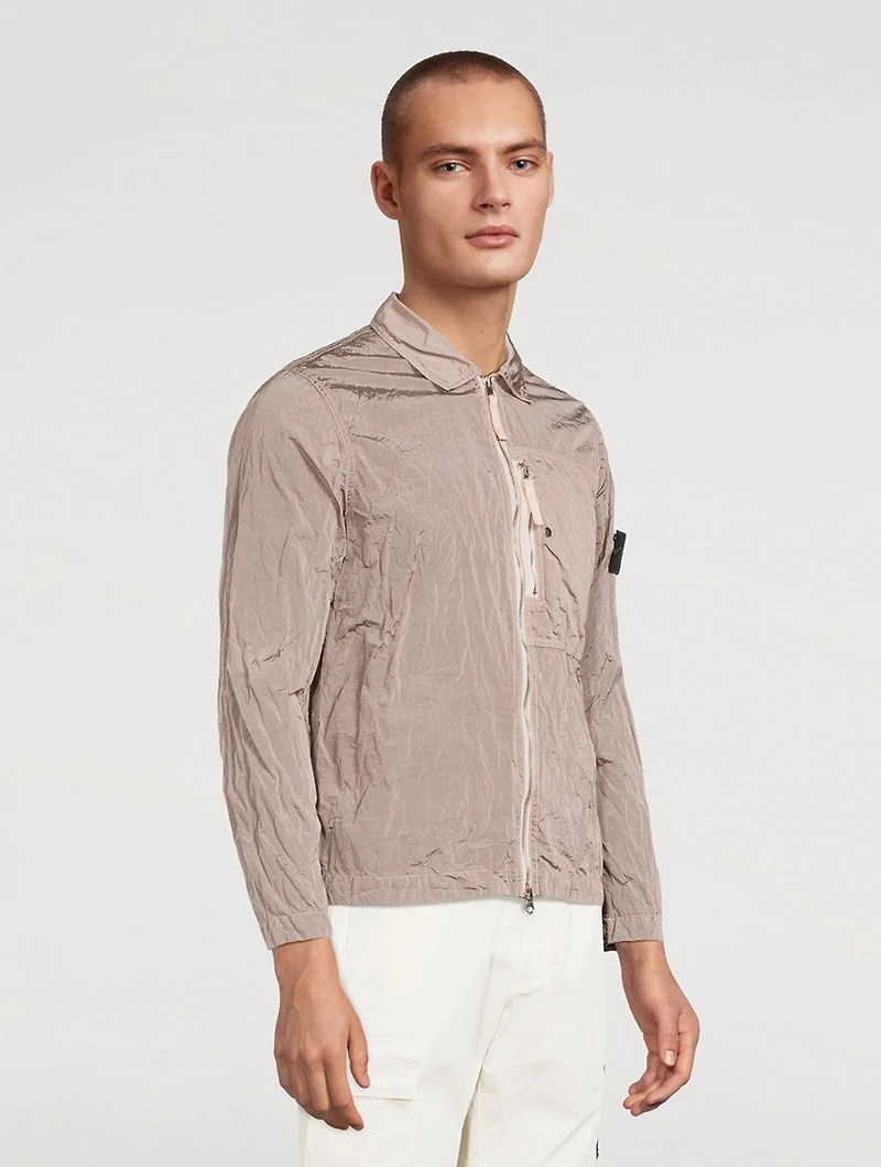 Nylon Metal Zip Overshirt