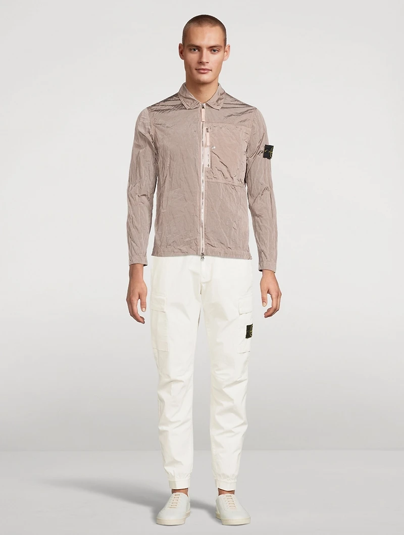 Nylon Metal Zip Overshirt